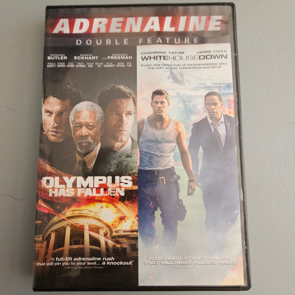Adrenaline Double Feature DVD Olympus Has Fallen & White House Down Action Movie